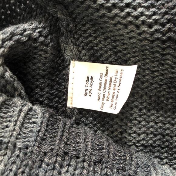 River Hand Dyed Cotton blend Sweater Small Navy V-neck NWT - Picture 10 of 10